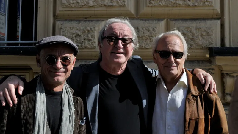 Natáčení filmu Klauni / Oldřich Kaiser, Jiří Lábus, Didier Flamand