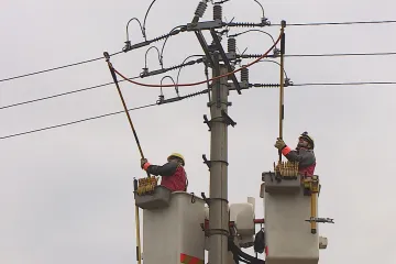 Při větru přibývá práce energetikům. Speciální četa odstraňuje závady i pod napětím