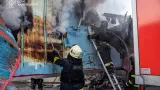 Důsledky ruského dronového útoku v Charkovské oblasti