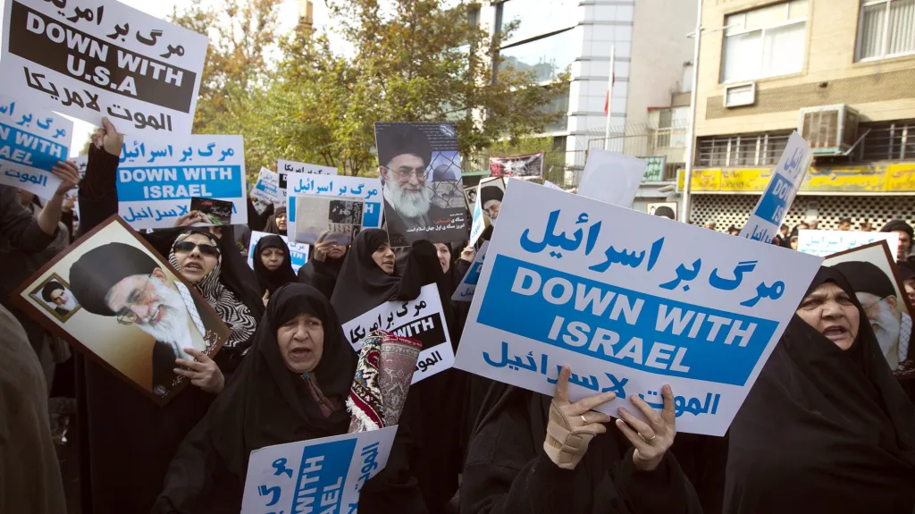 Protesty proti Izraeli v Íránu