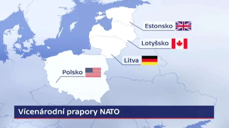 Rozmístění vícenárodních praporů NATO