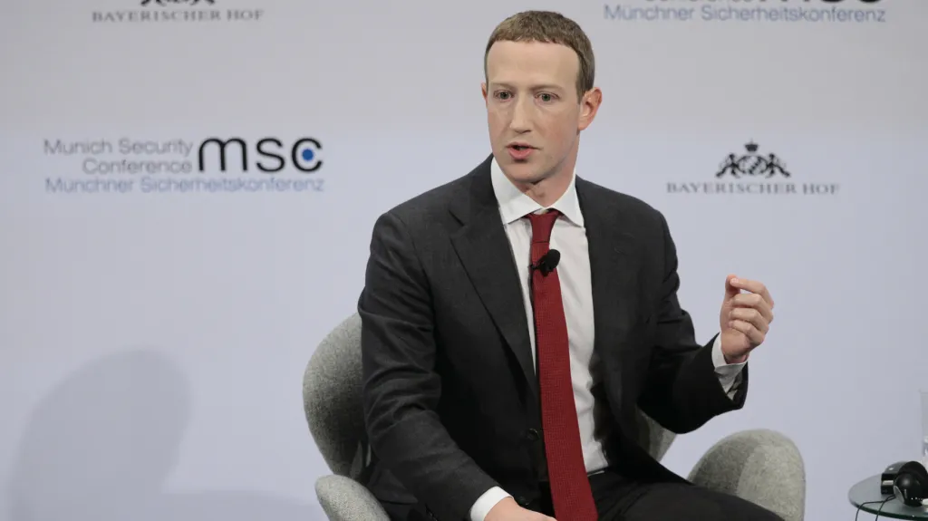 Šéf Facebooku Mark Zuckerberg na bezpečnostní konferenci v Mnichově