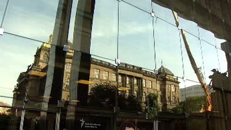 Odraz Národního muzea na jeho budoucím depozitáři