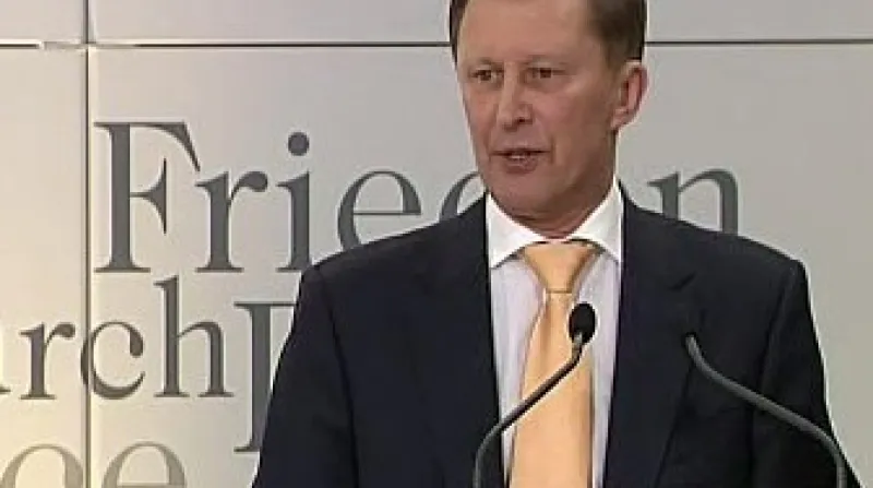 Ruský vicepremiér Sergej Ivanov na konferenci v Mnichově