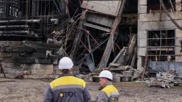 Ukrajinská elektrárna zasažená ruským dronem