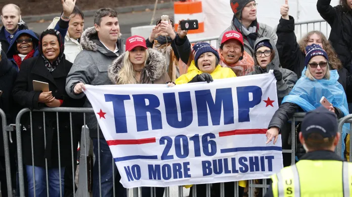 Trumpovi příznivci při prezidentově inauguraci