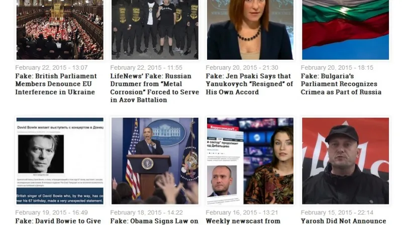 Domovská stránka webu StopFake.org