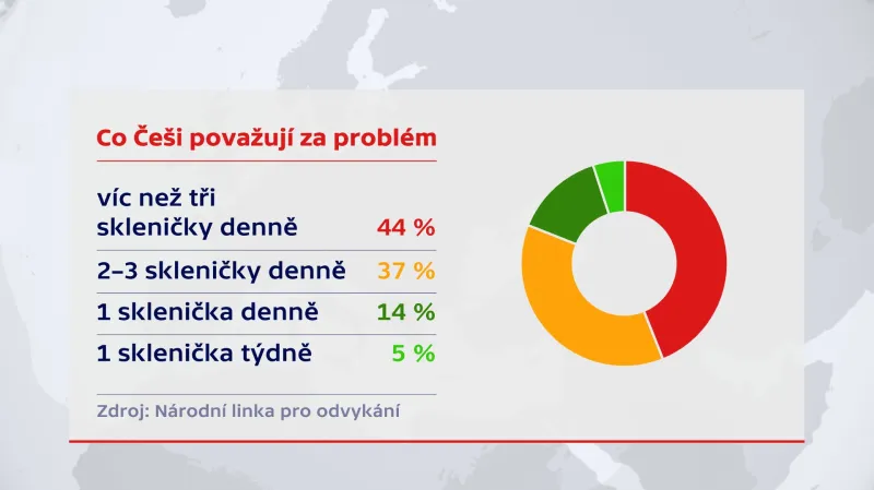 Co Češi považují za problém (alkohol)