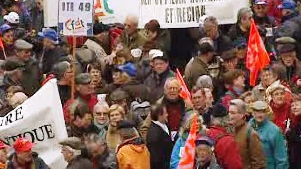 Demonstrace francouzských důchodců