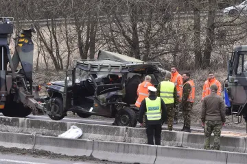 V Jihlavě havaroval konvoj nizozemské armády
