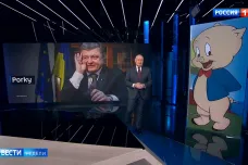 „Sádelnatý Porošenko a kreatura Zelenskyj.“ Ruská televize se ostře naváží do ukrajinských voleb