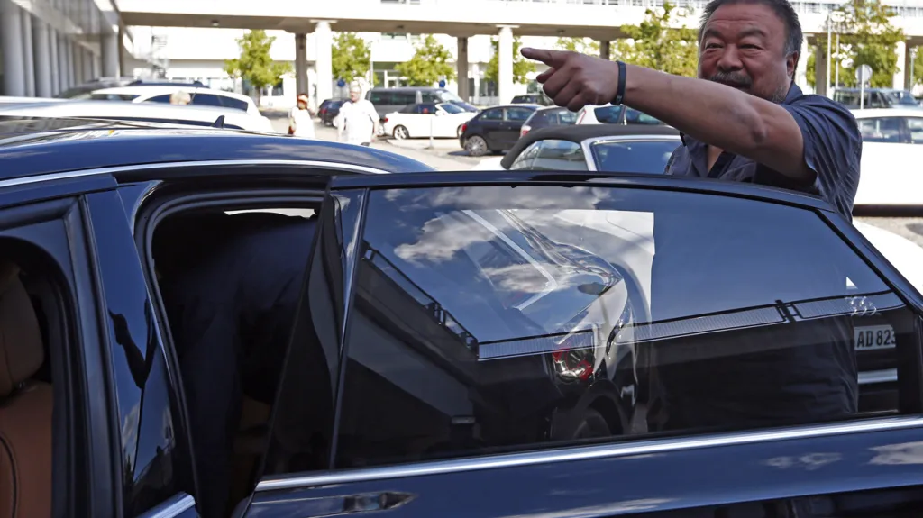 Aj Wej-wej na letišti v Mnichově