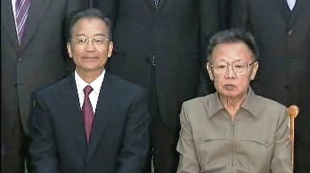 Wen Ťia-pao a Kim Čong-il