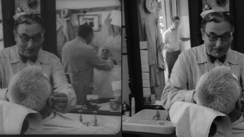 Digitální restaurování Obchodu na korze: před a po