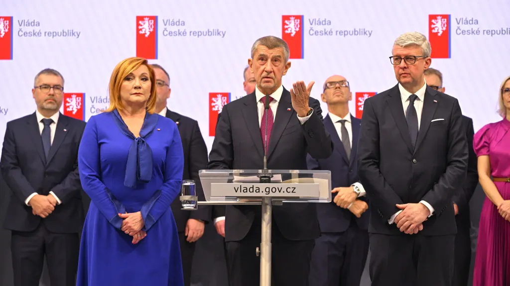 Andrej Babiš (ANO) hovoří po prvním zasedání vlády