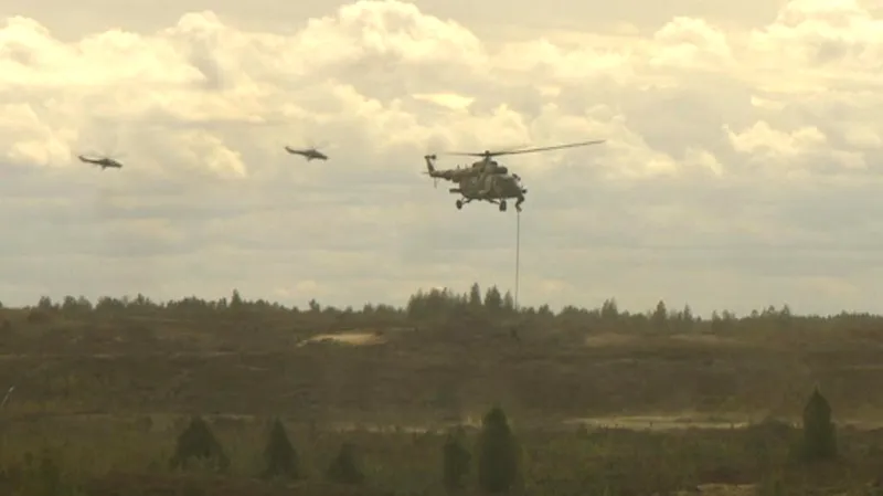 Společné cvičení ruské a běloruské armády