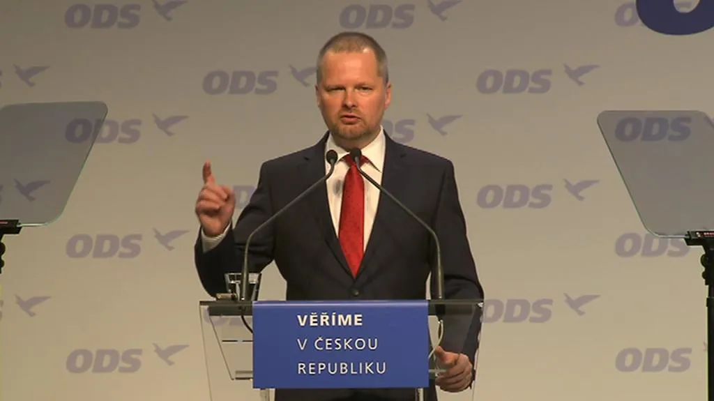 Předseda ODS Petr Fiala na 26. kongresu strany v Praze
