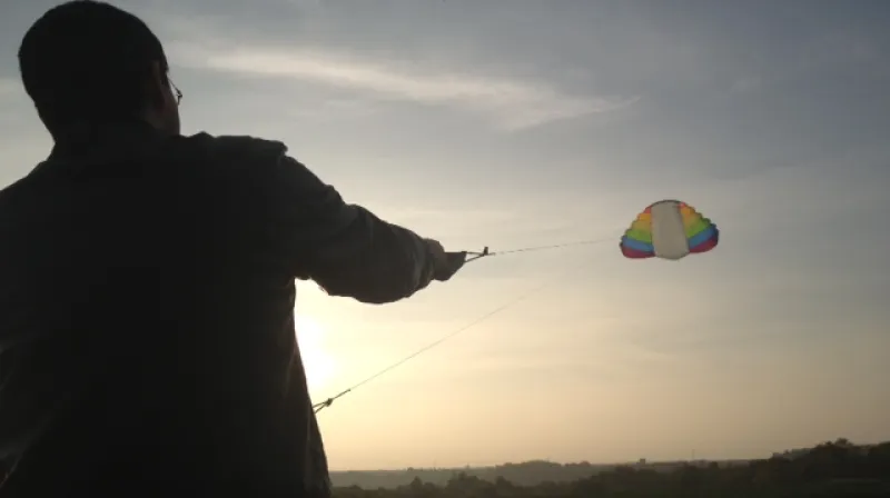 12. října jsme pouštěli se synem draka