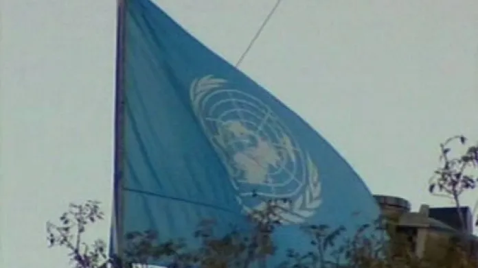 Vlajka OSN v Gaze