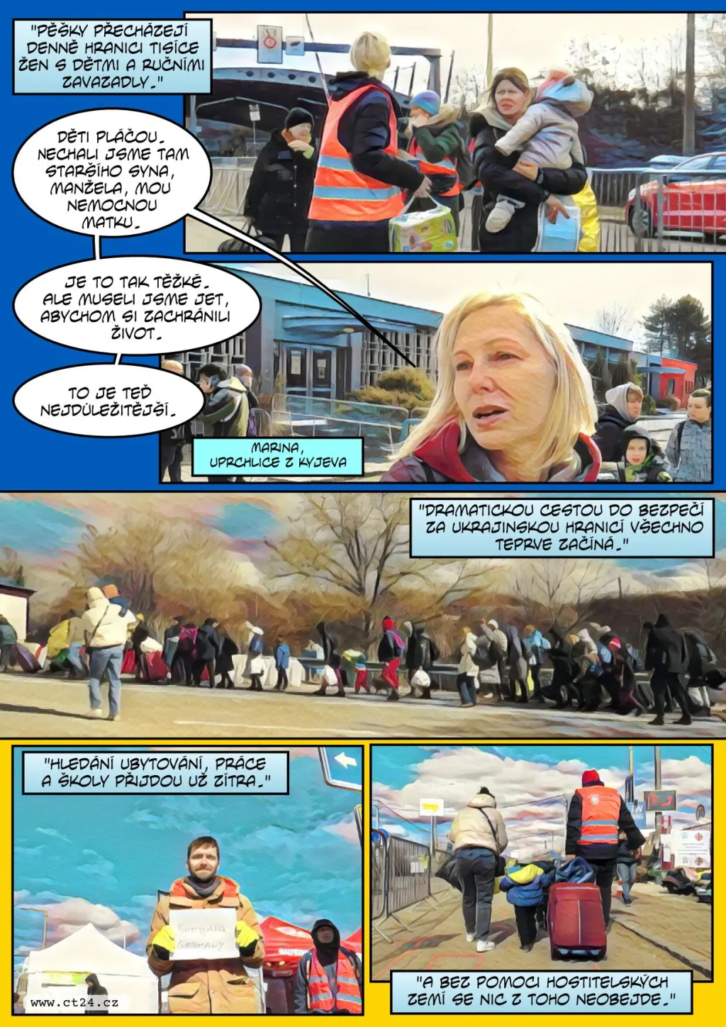 Ukrajinci prchají před válkou