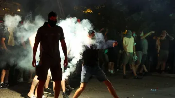 Protivládní demonstrace ve Valjevu (16. 8. 2025)