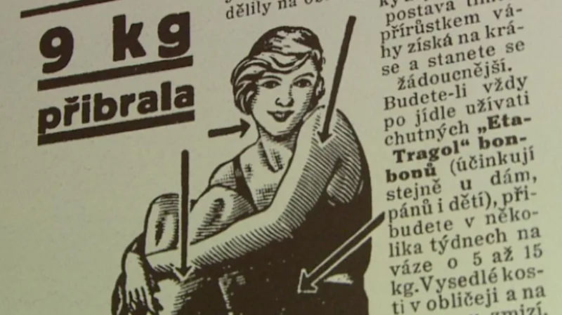 Historická reklama na bonbony