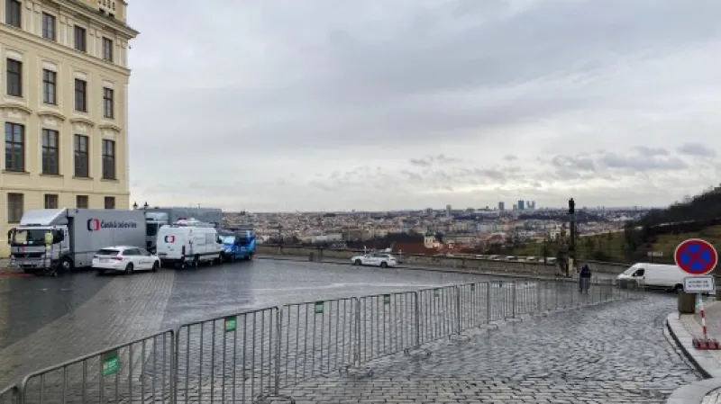 Hradčanské náměstí se připravuje na inauguraci nového prezidenta,  Autor: Ondřej Topinka