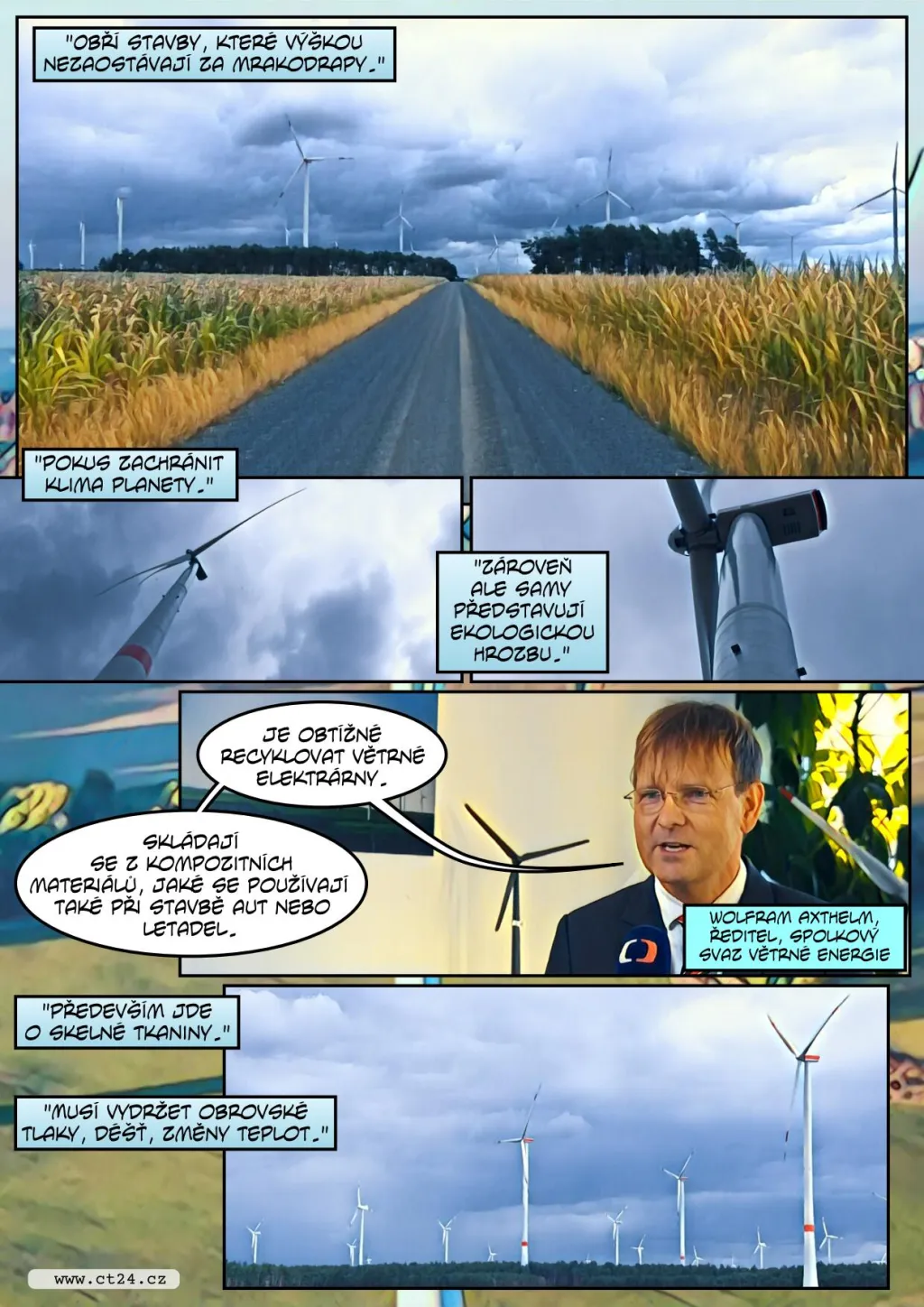 Recyklace starých větrných elektráren