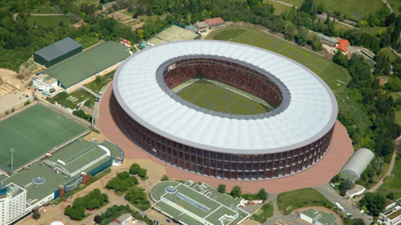 Vizualizace rekonstrukce stadionu Za Lužánkami (2008)