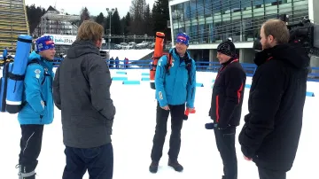 Trenér českých biatlonistů Ondřej Rybář ve Vysočina Areně