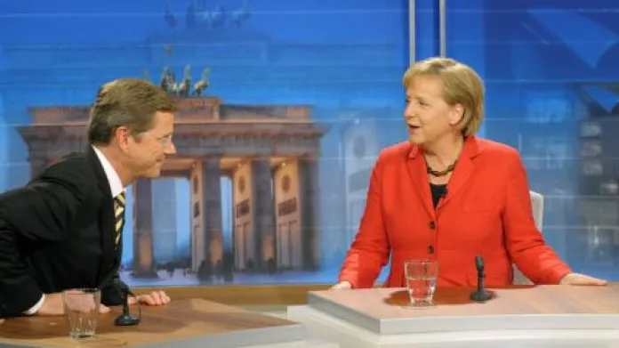 Guido Westerwelle a Angela Merkelová