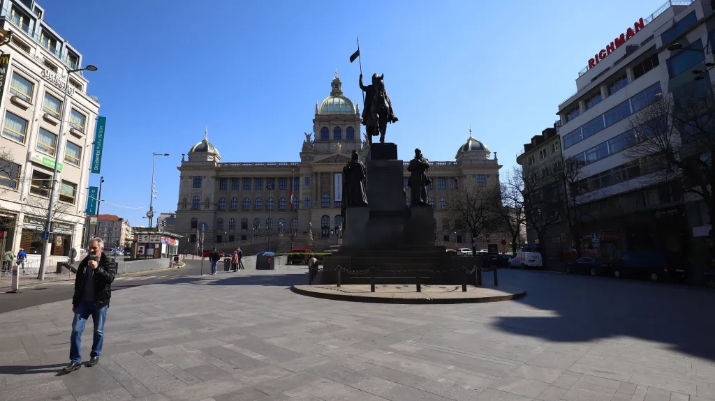 Praha během koronavirové karantény na jaře 2020