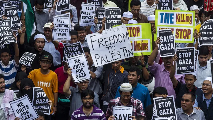 Protesty proti Izraeli v Malajsii