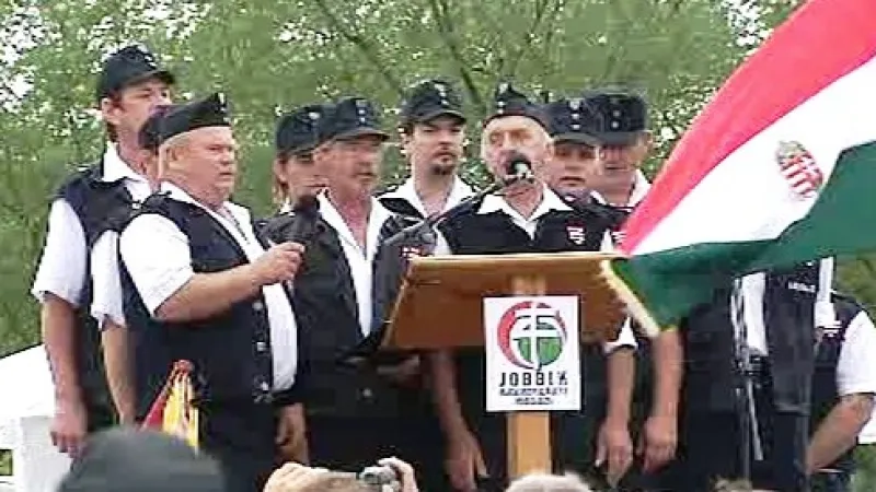 V městě Szentendre přísahali noví členové Maďarské gardy.