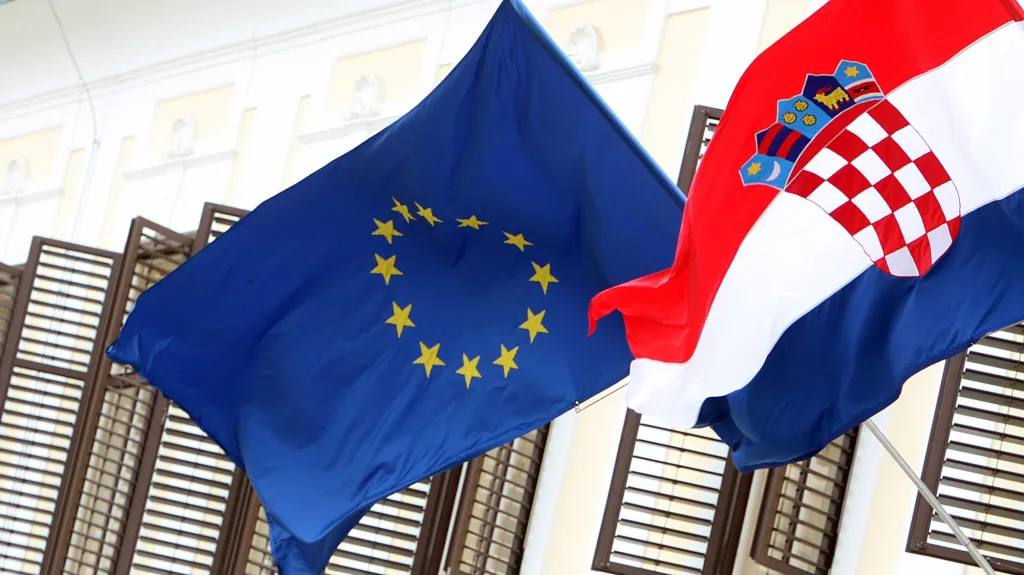 Vlajka unie a Chorvatsko