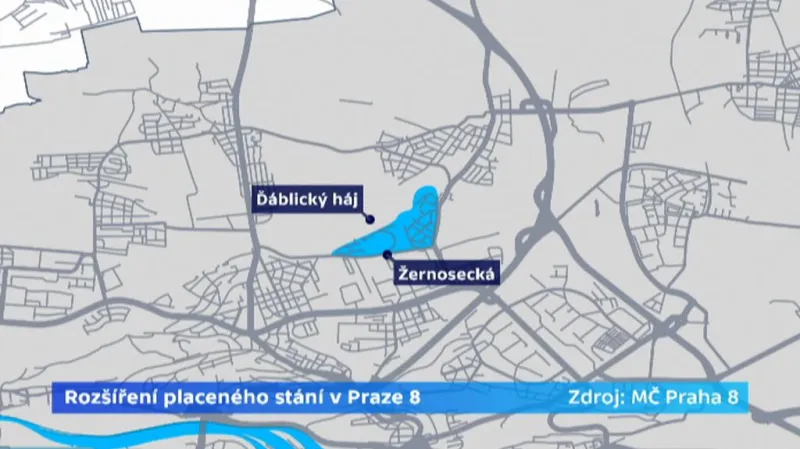 Rozšíření placeného stání v Praze 8