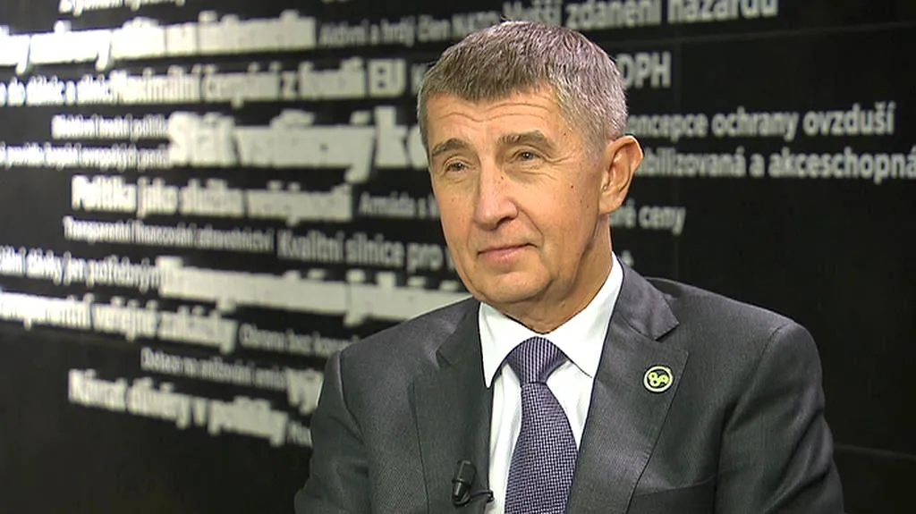 Andrej Babiš při rozhovoru pro ČT24