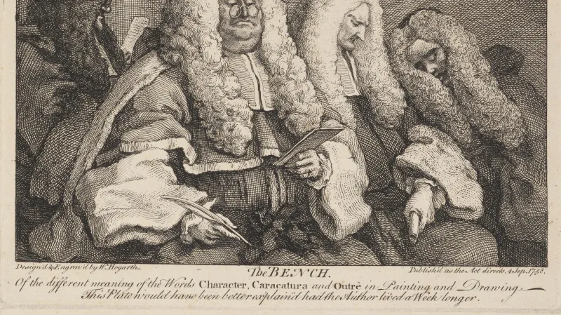 William Hogarth / The Bench (Soudci), 1764