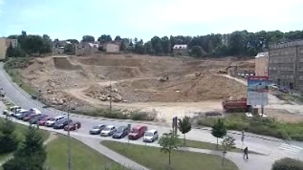 Staveniště obchodního domu Galerie
