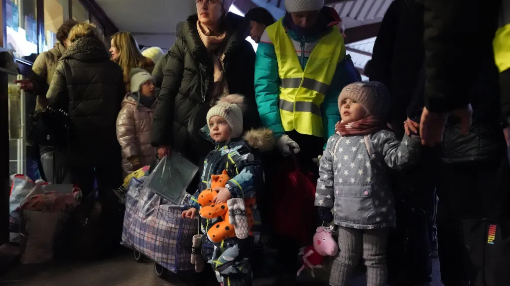 Ukrajinští uprchlíci v polské Přemyšli
