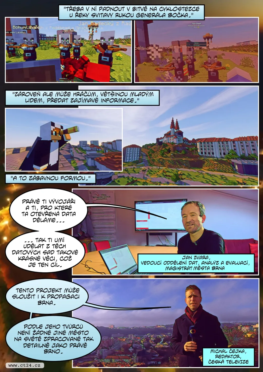 Studenti postavili Brno v počítačové hře Minecraft