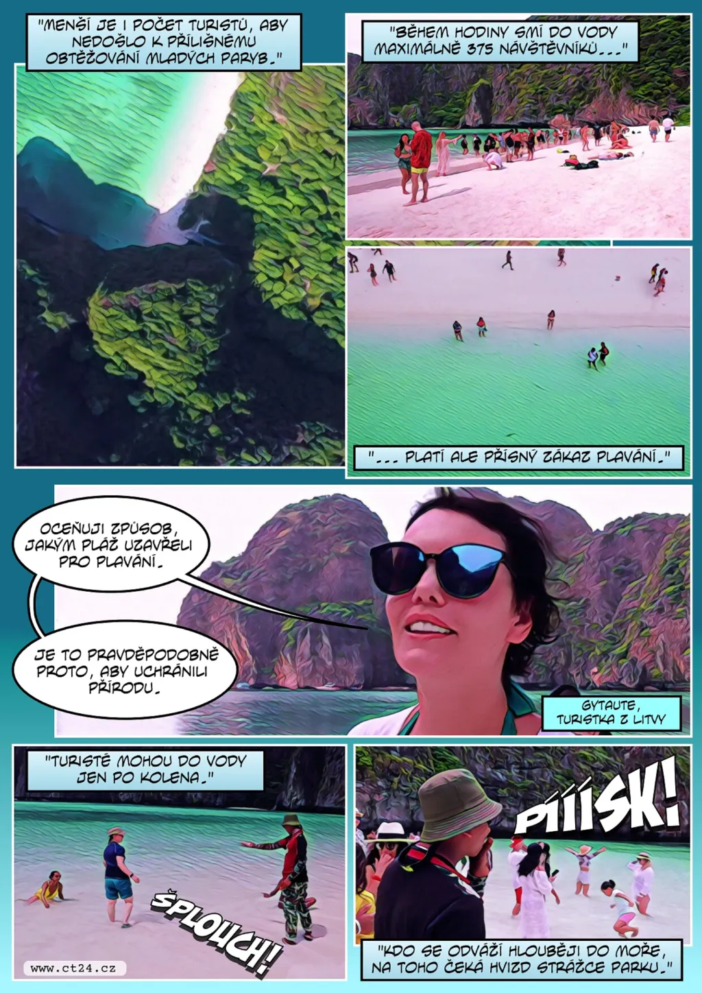 Turisté plaší žraloky