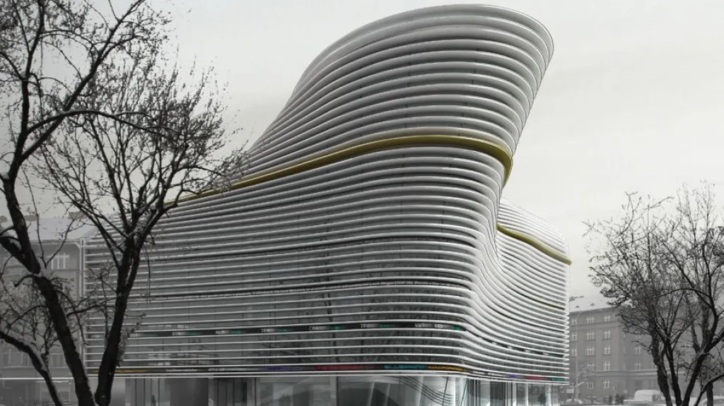 Vizualizace "Ledního medvěda" na Vítězném náměstí