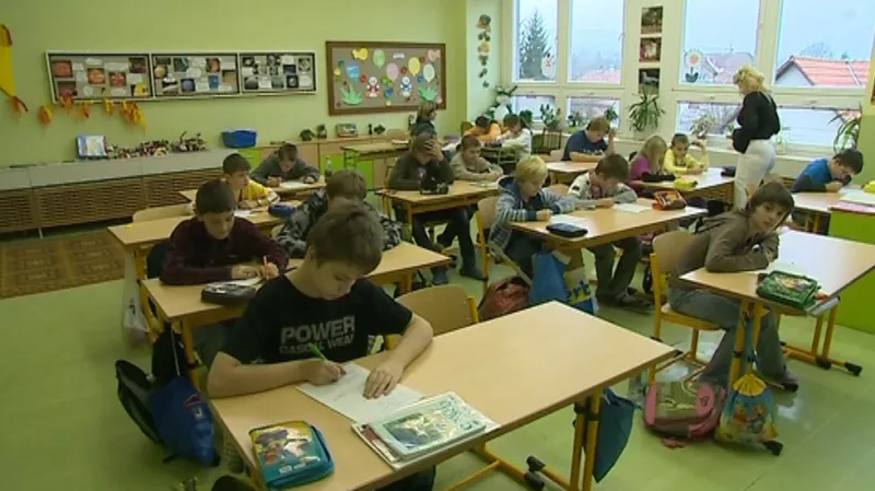 Žáci základní školy v Poličné