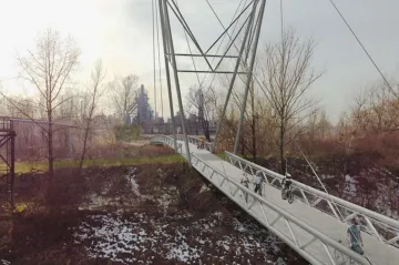 Dolní Vítkovice spojí s Ostravou lávka. Navrhl ji architekt Pleskot