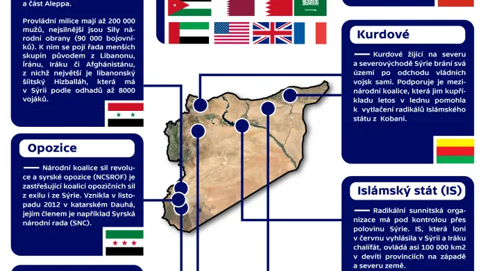 Základní údaje o hlavních silách ve válce v Sýrii