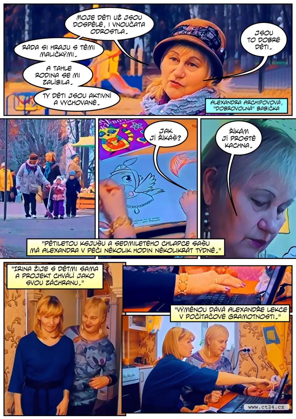 V ruském Vladimiru se o děti starají náhradní babičky. Pomoc využívají hlavně samoživitelky