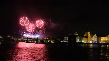Pražský novoroční ohňostroj 2019