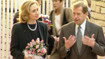 Hillary Clintonová a Václav Havel
