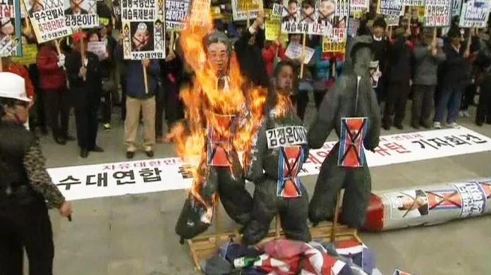 Jihokorejský protest proti KLDR
